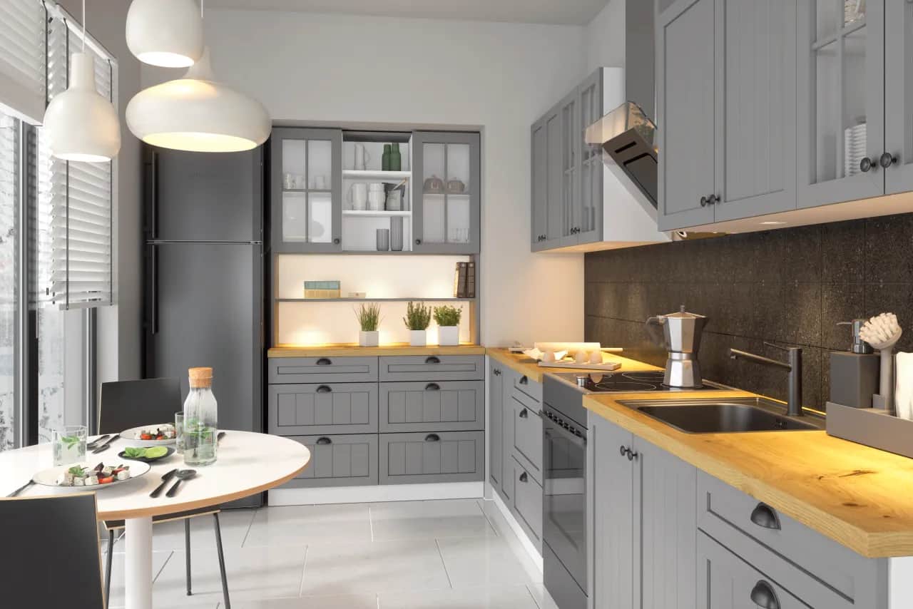 Szara kuchnia jaki blat - idealne kolory i materiały do wyboru